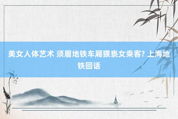 美女人体艺术 须眉地铁车厢猥亵女乘客? 上海地铁回话